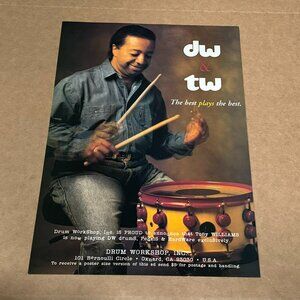 Tony Williams - DW DRUMS - 1995 Print Advertisement